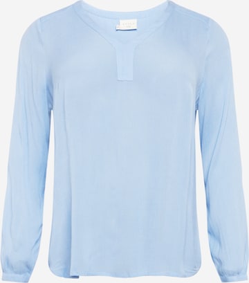 KAFFE CURVE Blouse 'Ami' in Blauw: voorkant