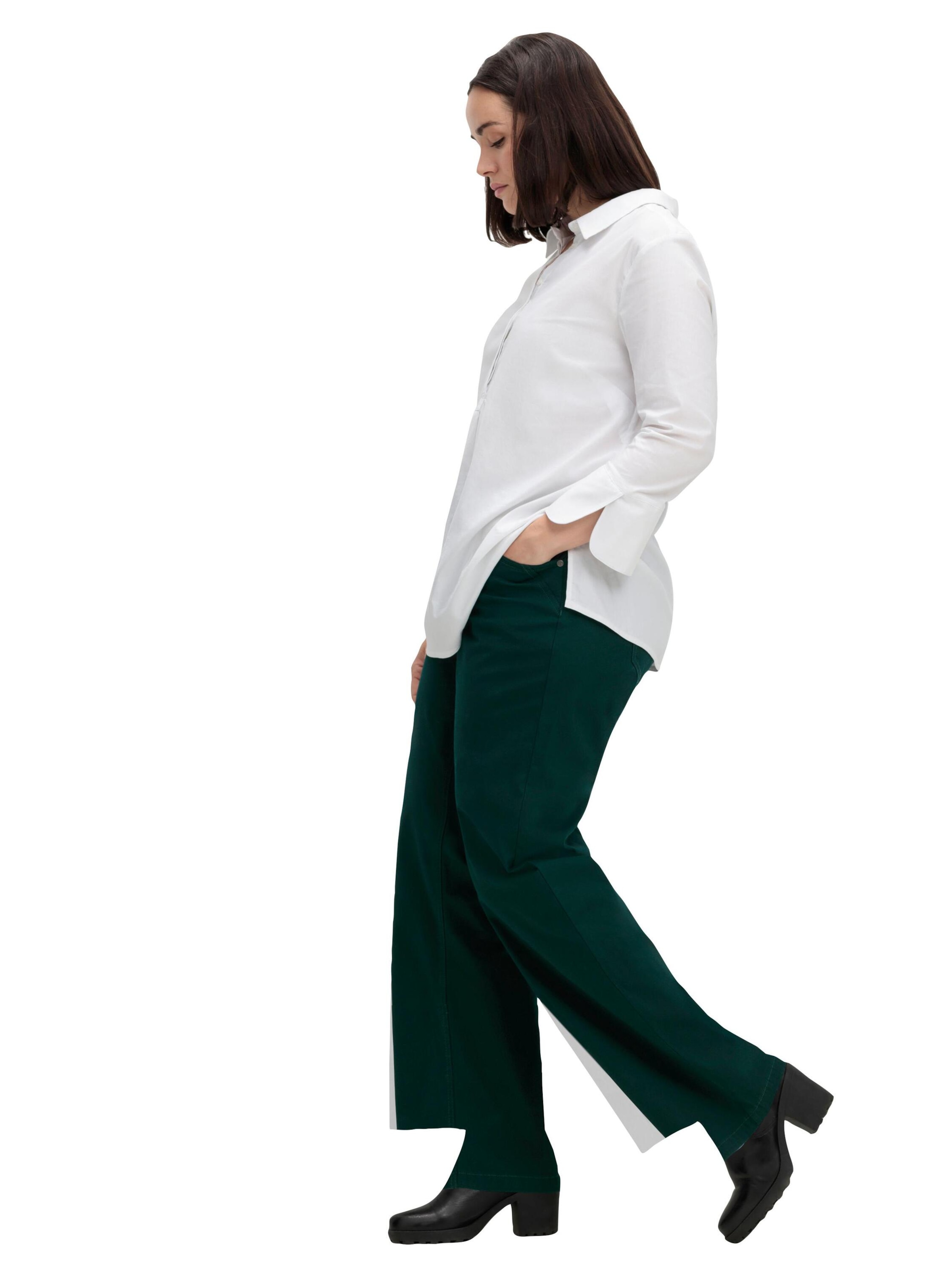 Largi Pantaloni 'Ella' de la SHEEGO pe verde