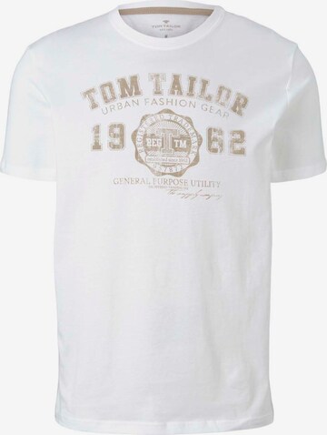 TOM TAILOR Regular Fit T-Shirt in Weiß: predná strana