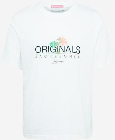 JACK & JONES T-shirt 'CASEY' i gran / ljusgrön / persika / vit, Produktvy