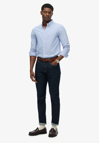 Superdry & Co Slim fit Button Up Shirt 'Oxford' in Blue