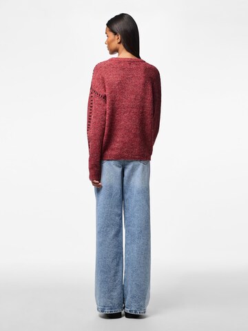 PIECES Pullover 'SILAH' i rød