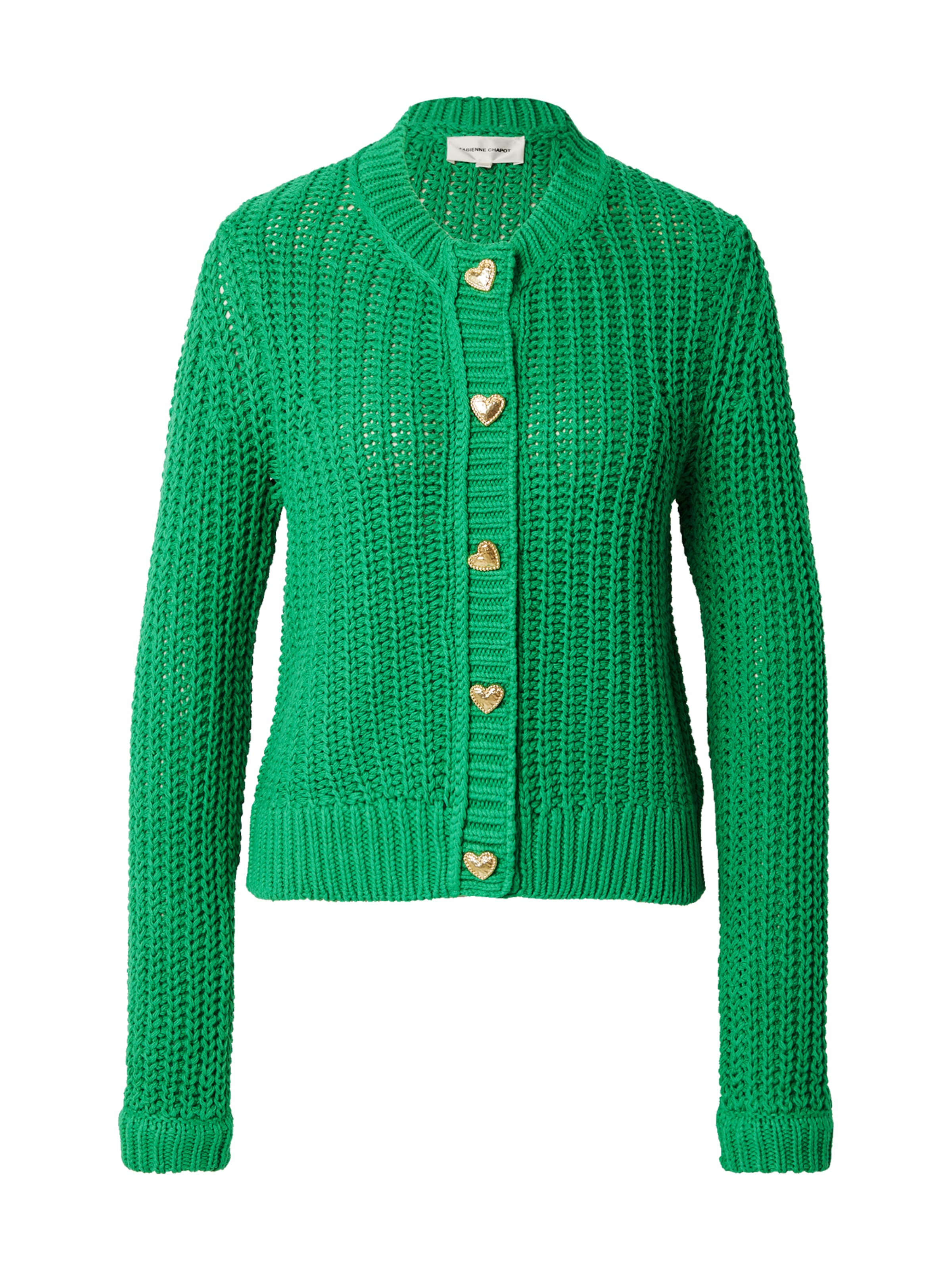 Fabienne Chapot Strickjacke 'Sun' in Grün: Vorderseite