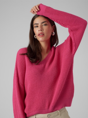 VERO MODA Sweter 'LEANNA' w kolorze fioletowy