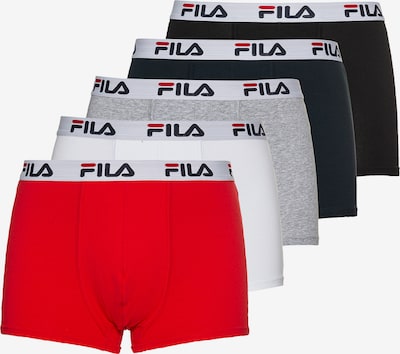 FILA Bokserice u siva melange / crvena / crna / bijela, Pregled proizvoda