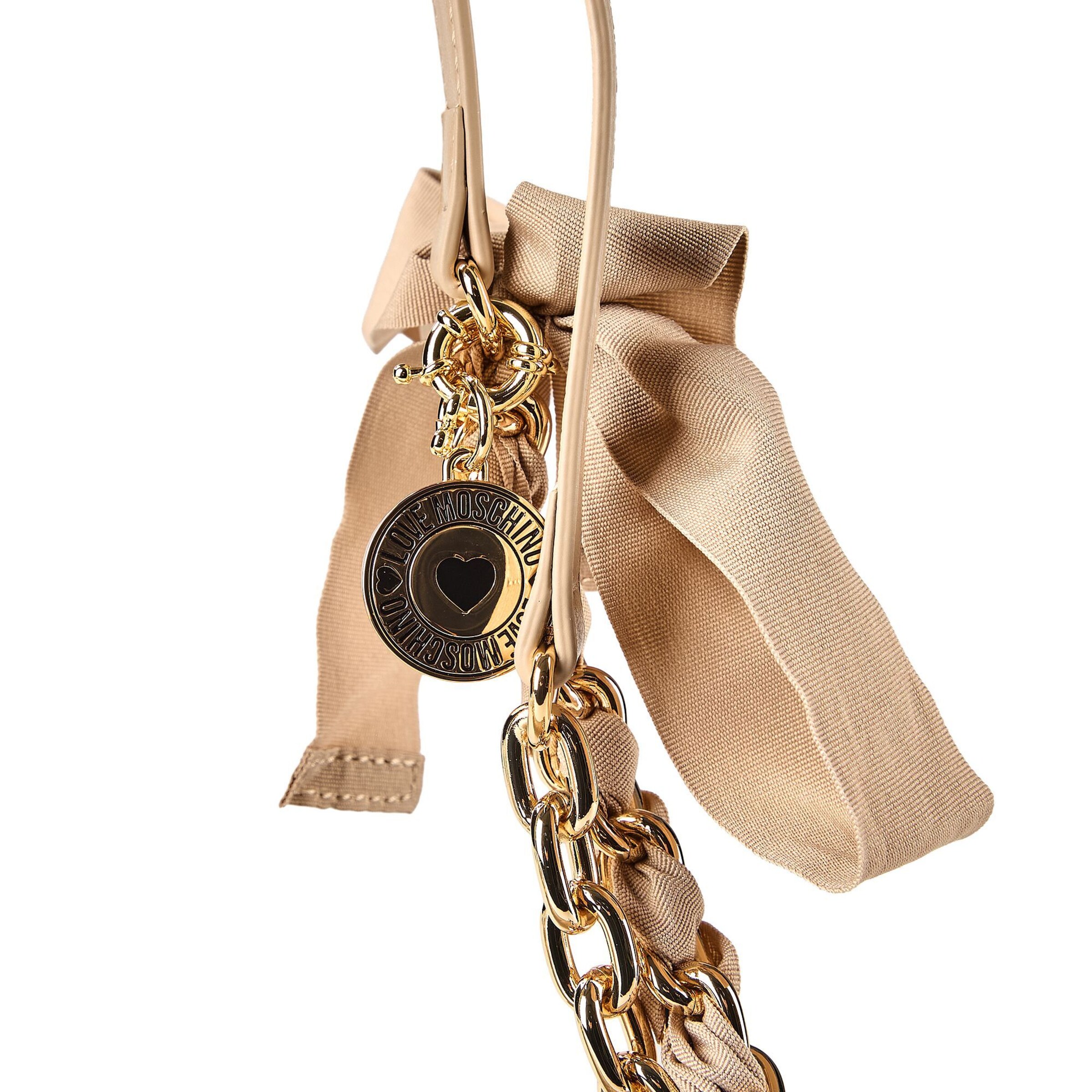 Sac bandoulière 'Frog' Love Moschino en beige