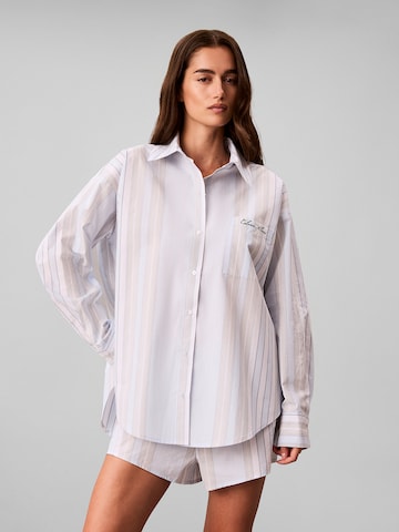 Calvin Klein Short Pajama Set in Blue: front