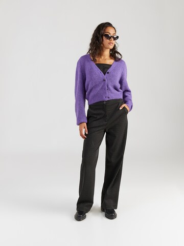 SOAKED IN LUXURY Knit Cardigan 'Tuesday' in Purple