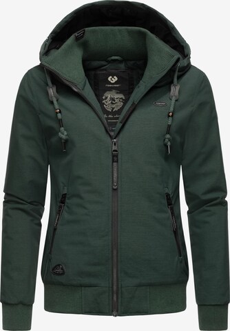 Ragwear Winter Jacket 'Nuggie' in Green: front