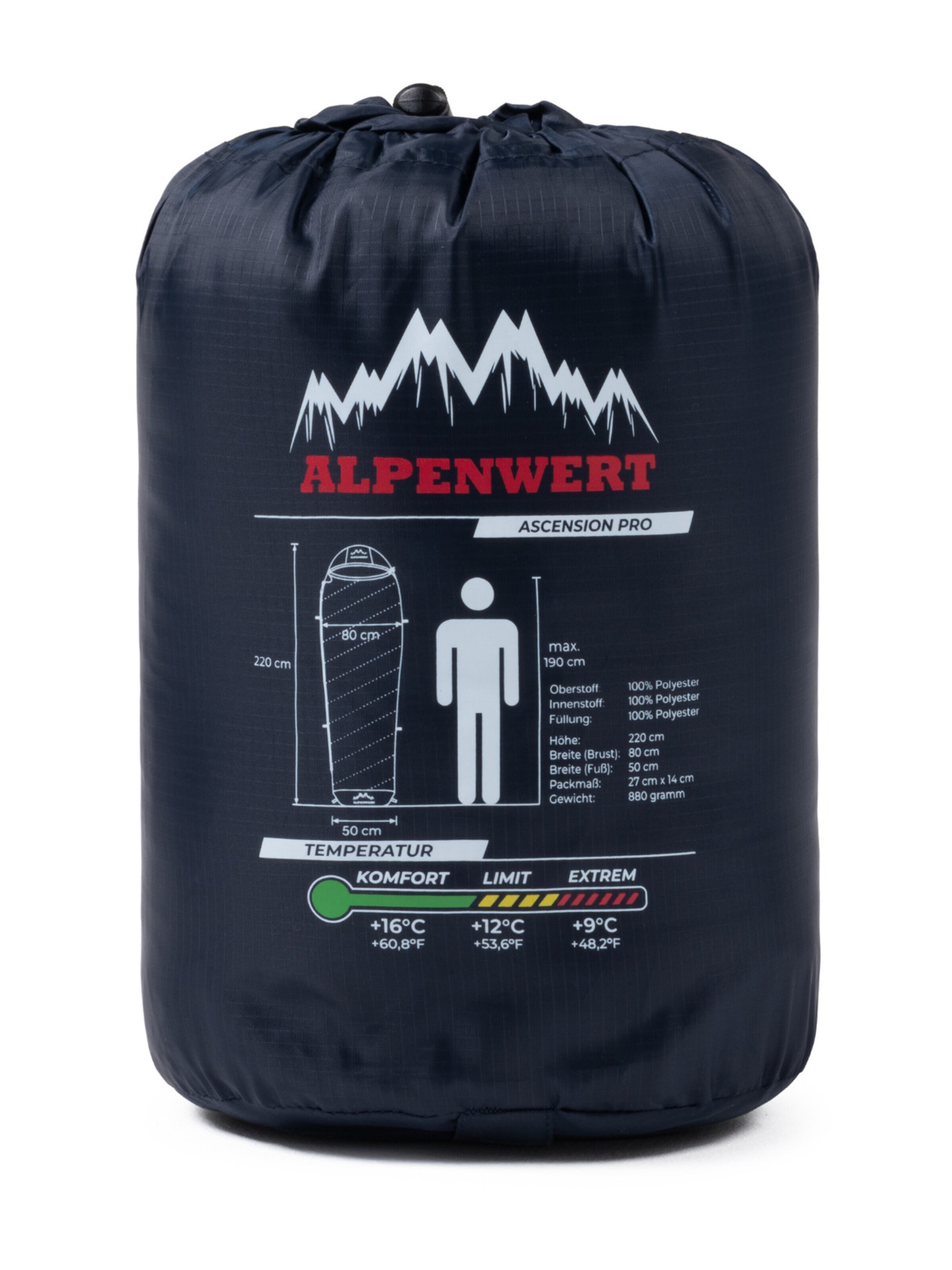 Alpenwert Sleeping Bag 'Schlafsack Sommer' in Blue