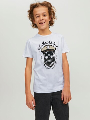 Jack & Jones Junior Shirt 'Rorroxbury' in Wit: voorkant