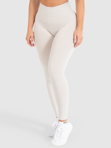 Smilodox Skinny Leggings 'Slayton Scrunch' in Weiß