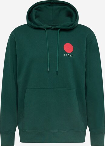 EDWIN Sweatshirt 'Japanese Sun' in Green: front