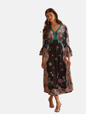 love & roses Jurk in Bruin: voorkant