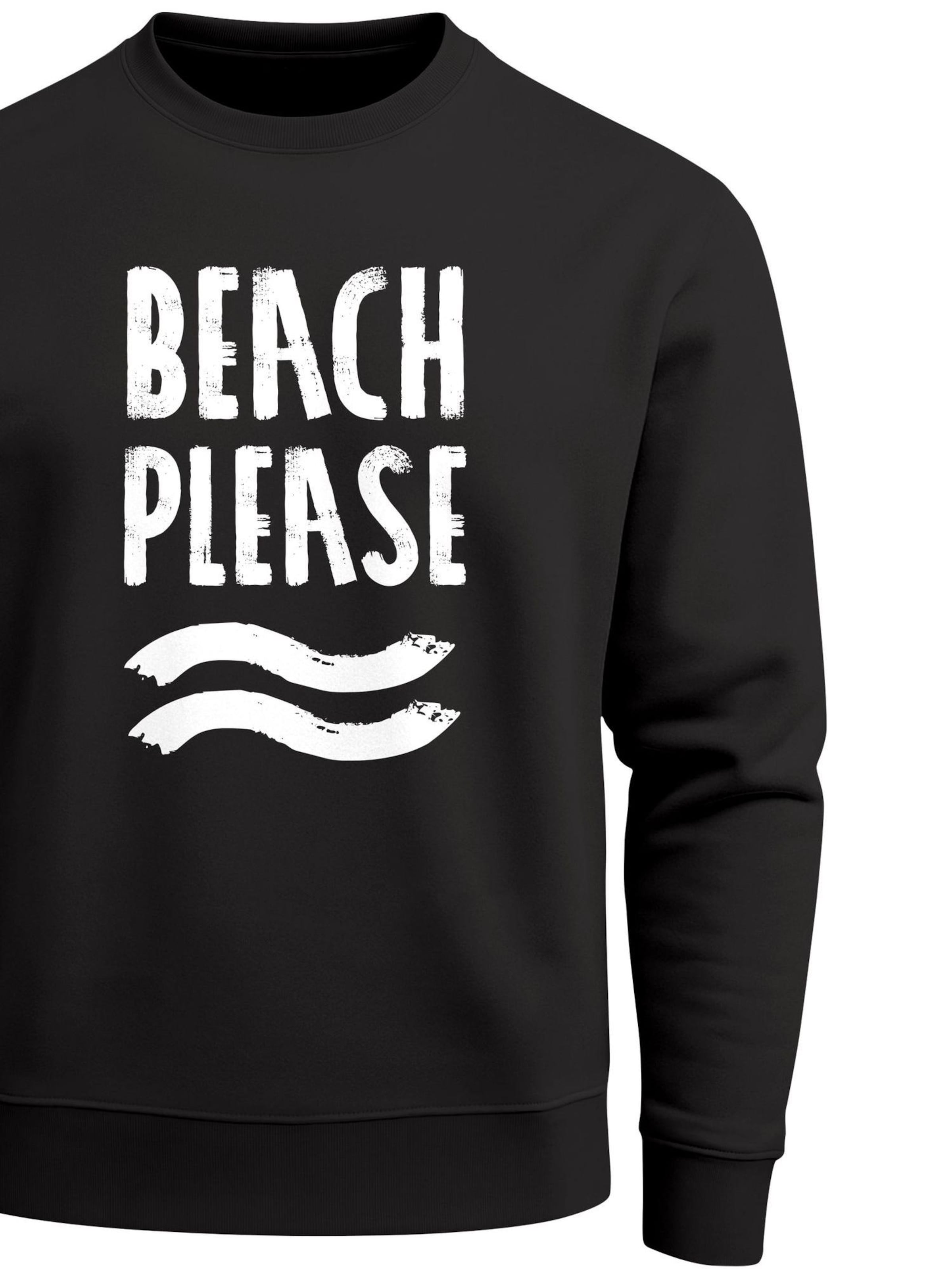 Neverless Sweatshirt 'Beach Please' in Black