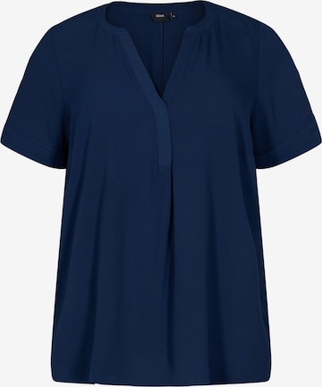 Zizzi Blouse 'Anni' in Blauw: voorkant