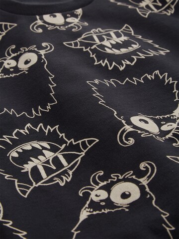 TOM TAILOR Sweatshirt 'Glow in the Dark' in Zwart