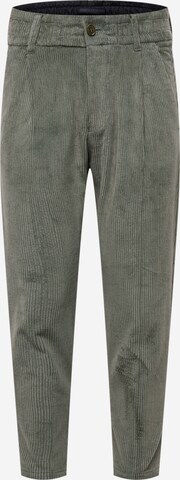 DRYKORN Slim fit Pleat-Front Pants 'Chasy' in Green: front