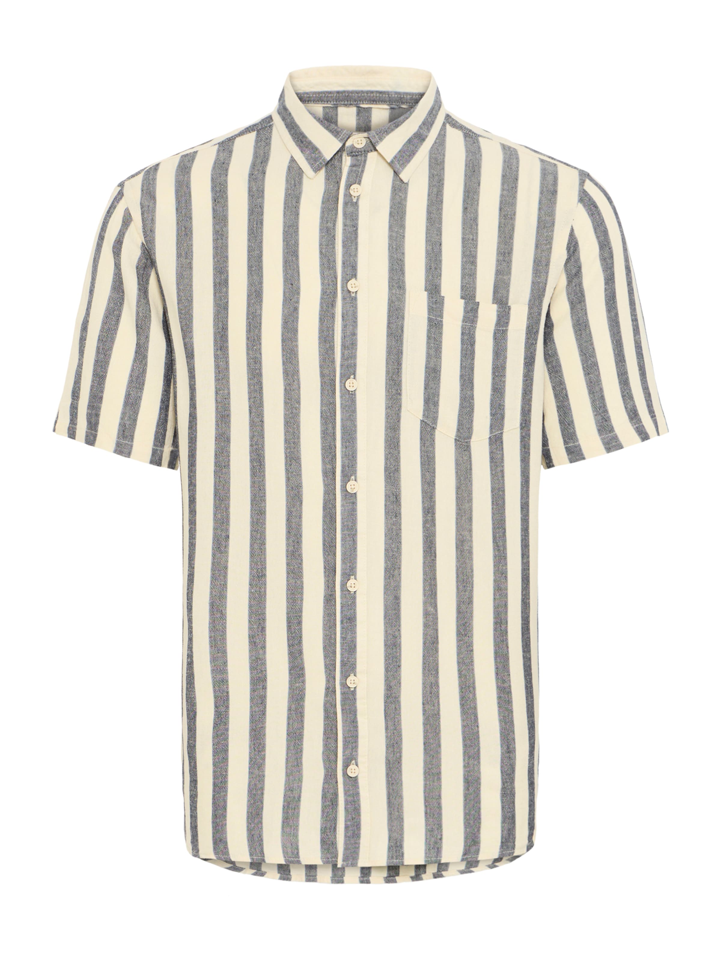 Coupe regular Chemise 'BHABAN' BLEND en bleu : devant