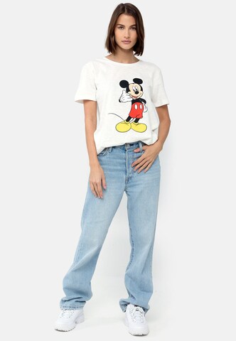 Recovered Shirt 'Mickey Mouse Phone' in Beige