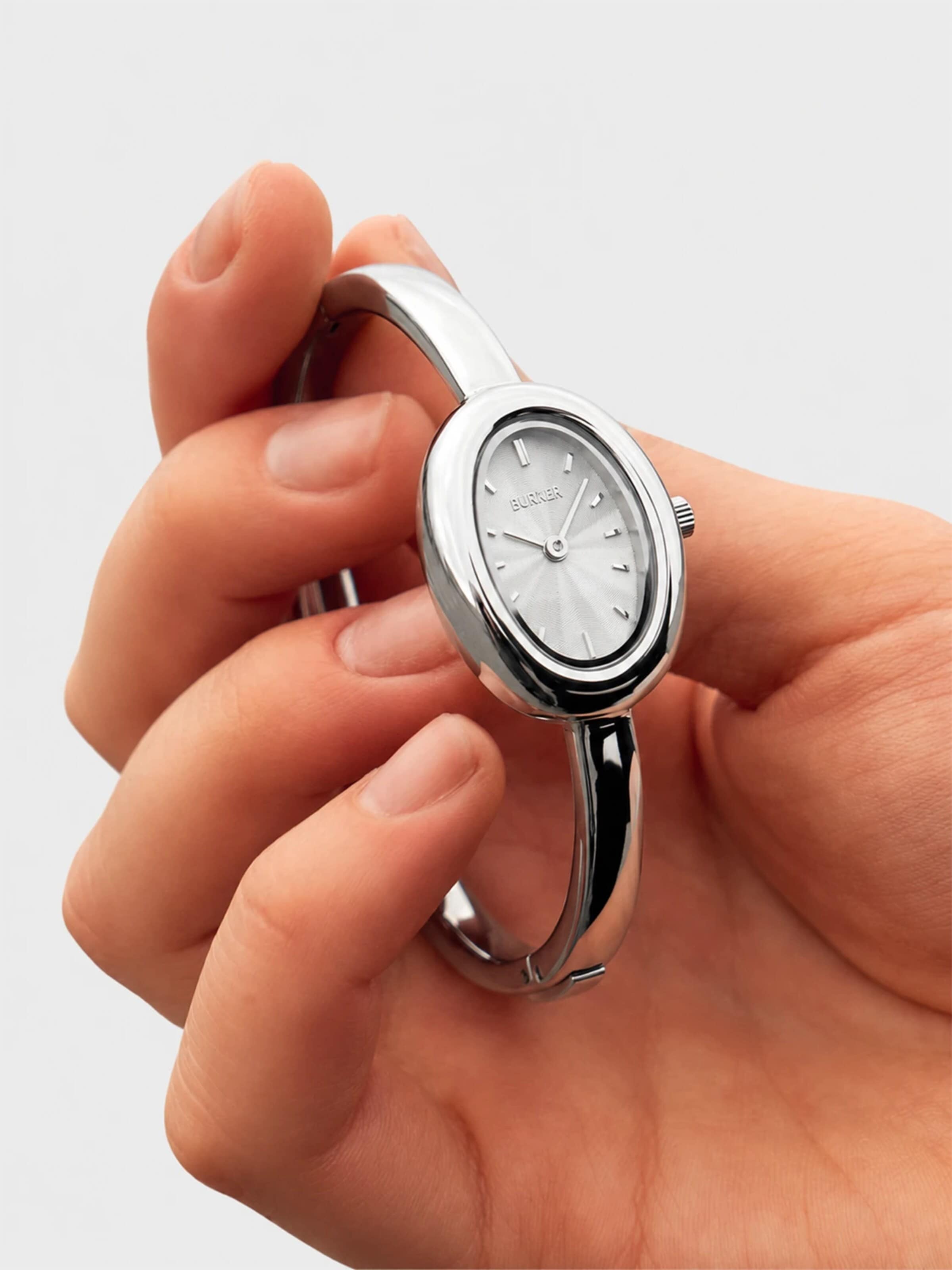 BURKER Watches Analoog horloge 'Diana Silver White' in Zilver