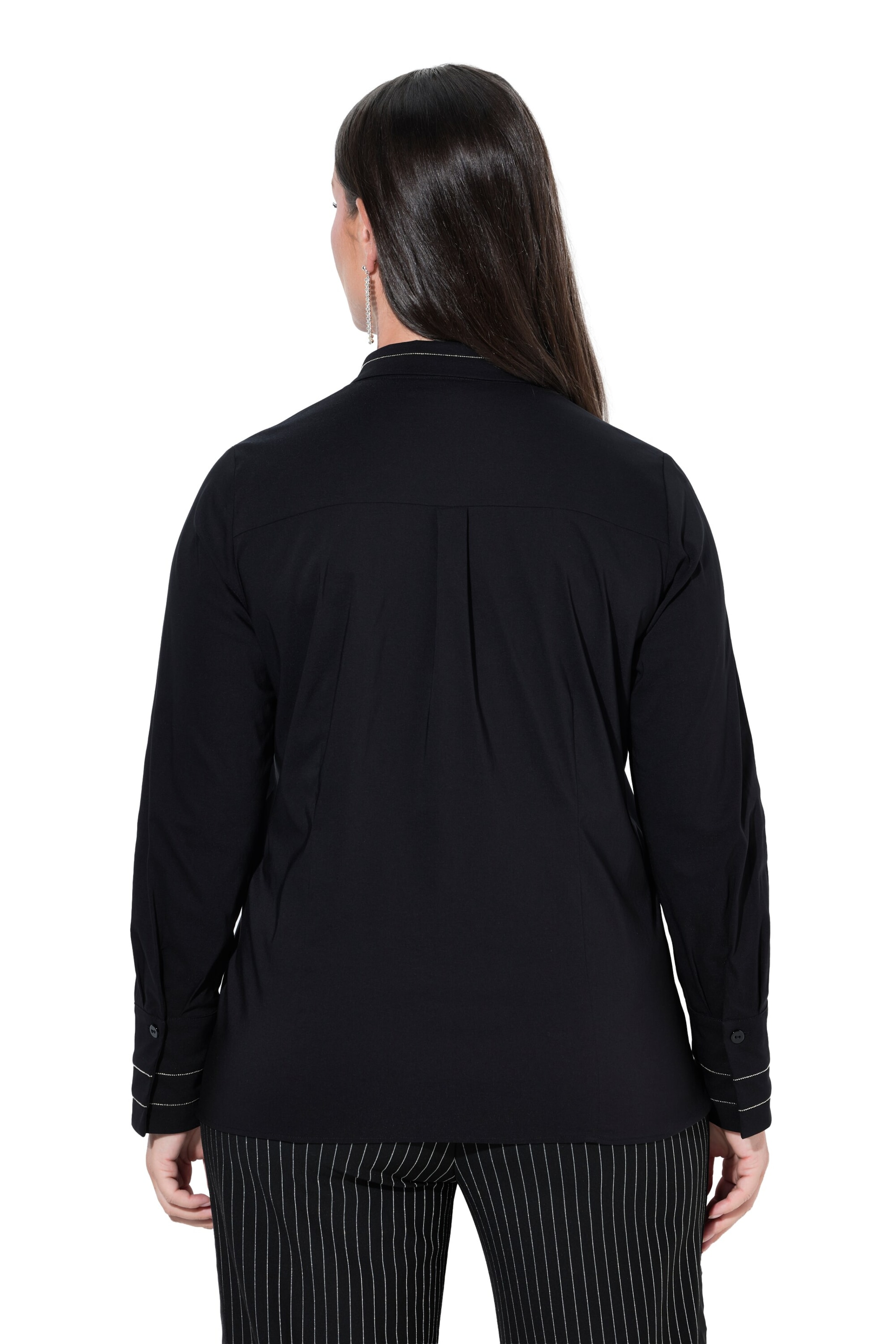 Ulla Popken Hemdbluse in Schwarz