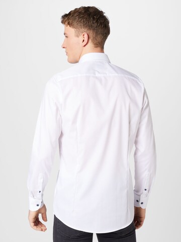 OLYMP Slim Fit Skjorte 'New York' i hvid