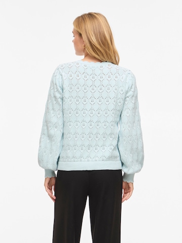 VILA Gebreid vest 'VILOWEN' in Blauw