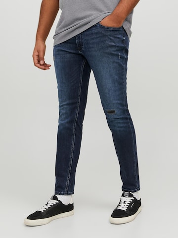 Skinny Jeans 'Liam' de la Jack & Jones Plus pe albastru: față