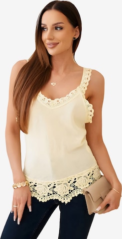 Lumera Bluse 'Effleurement' in Gelb: Vorderseite