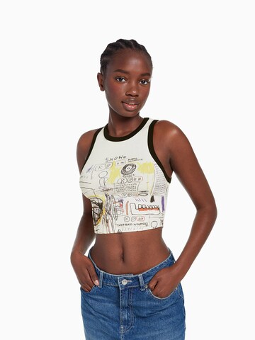 Bershka Top in Weiß: Vorderseite