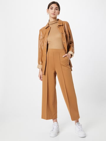 TOM TAILOR DENIM Wide leg Pleated Pants in Yellow