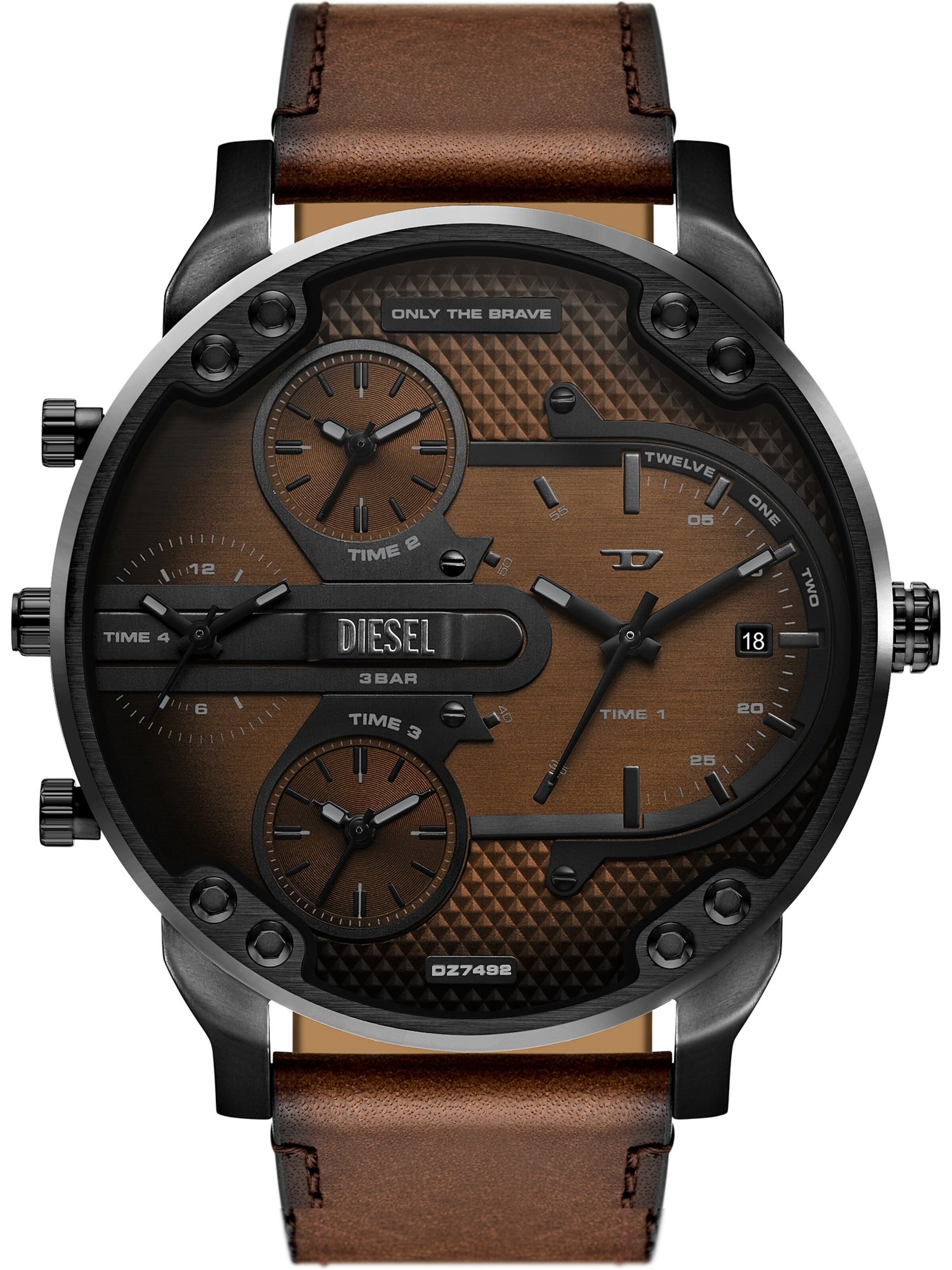 Montre à affichage analogique 'Mr. Daddy' DIESEL en noir : au dessus