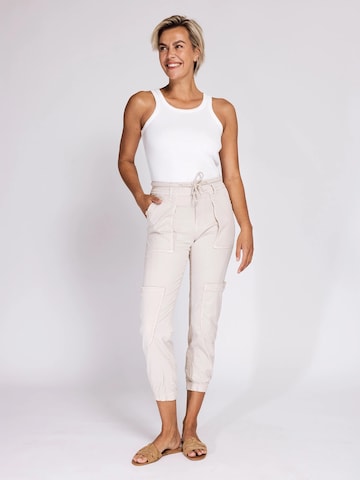 Zhrill Tapered Cargo Pants 'ZHFINNA' in Beige