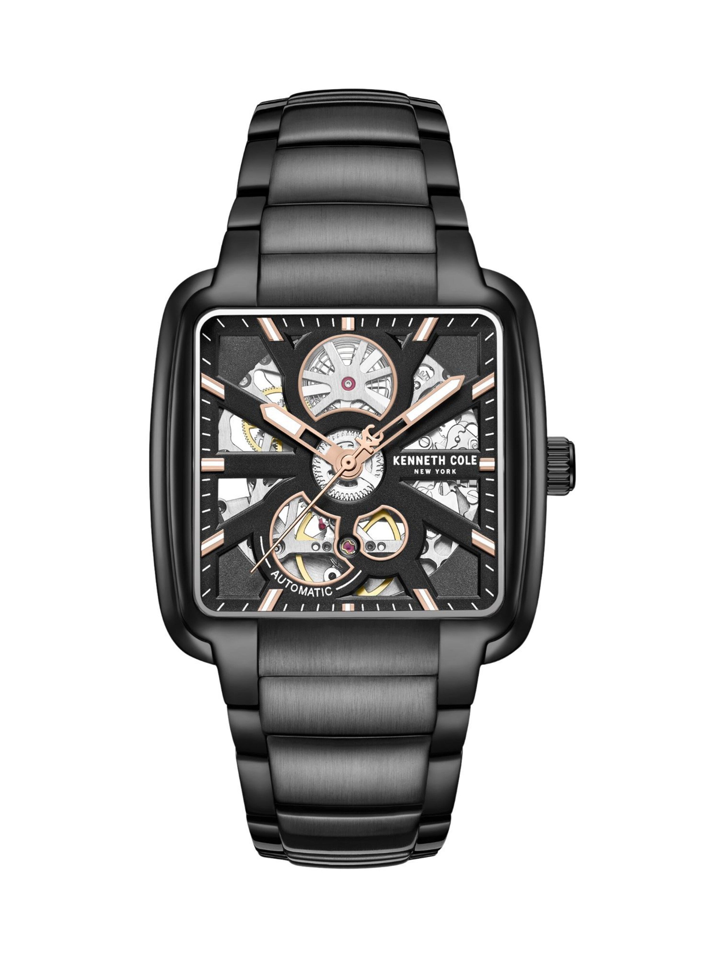 Kenneth Cole Analog Watch 'Broome' in Black: front
