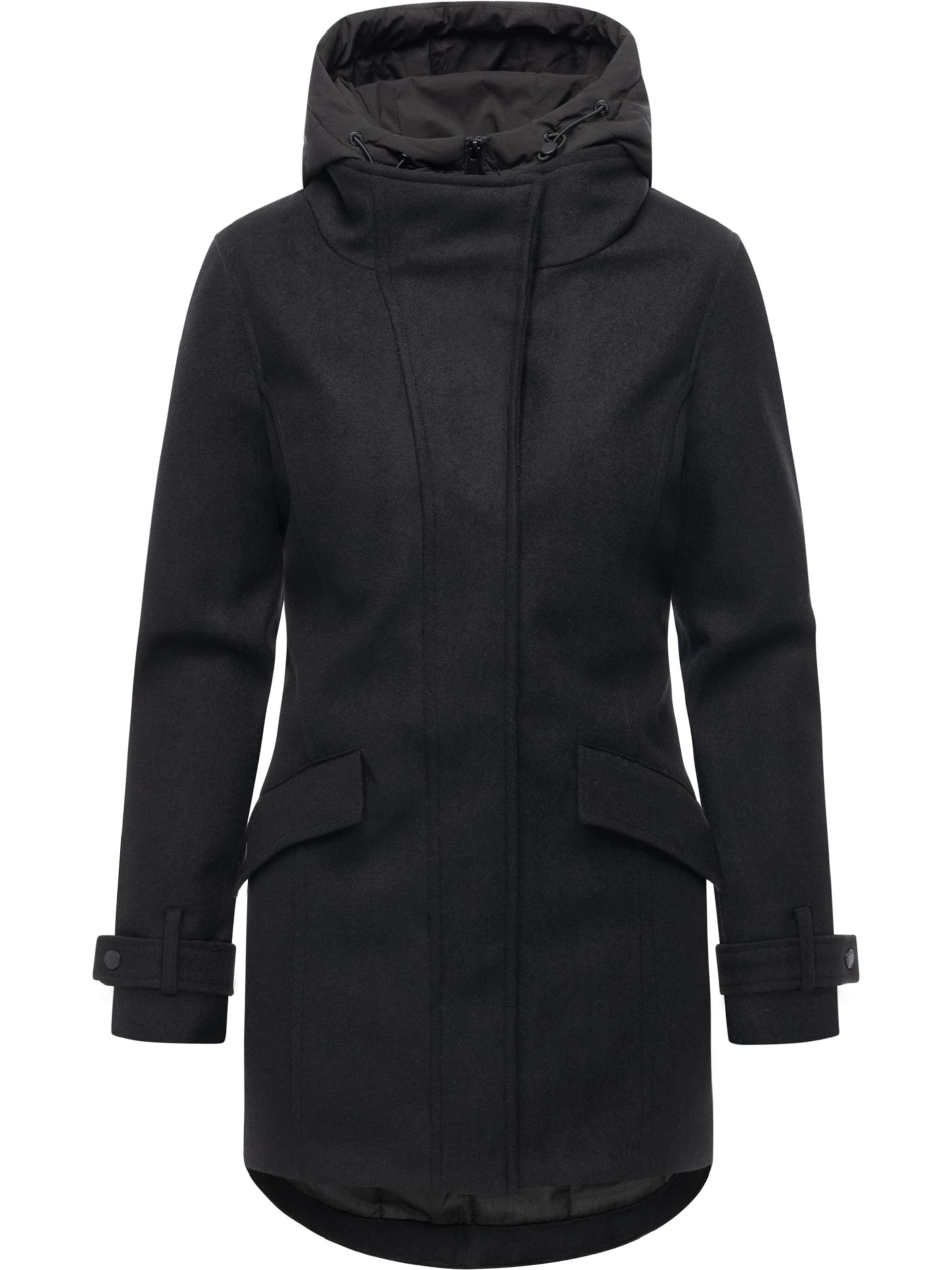 Cappotto funzionale 'Petuja Felt Youmodo' di Ragwear in nero: frontale