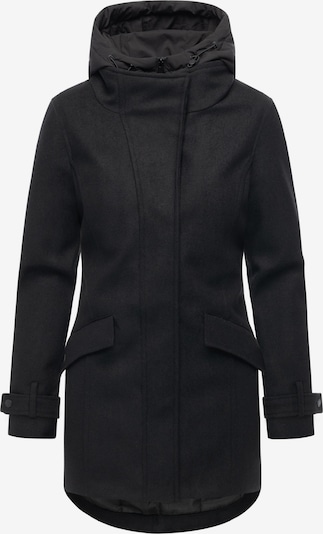Ragwear Toiminnallinen pitkä takki 'Petuja Felt Youmodo' koossa XS värissä musta, Tuotenäkymä