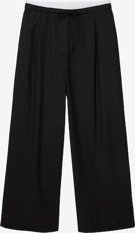 Pantalon à pince Pull&Bear en noir : devant