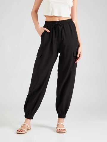 ONLY Tapered Cargo trousers 'KATINKA' in Black: front