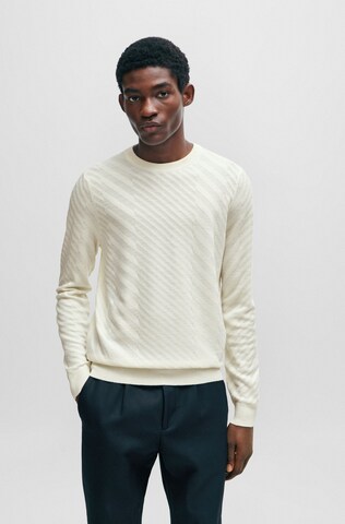BOSS Sweater 'Palwino' in White: front