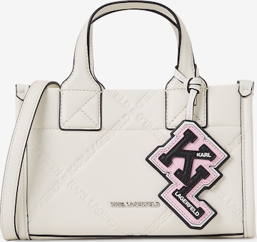 Borsa a mano di Karl Lagerfeld in bianco: frontale