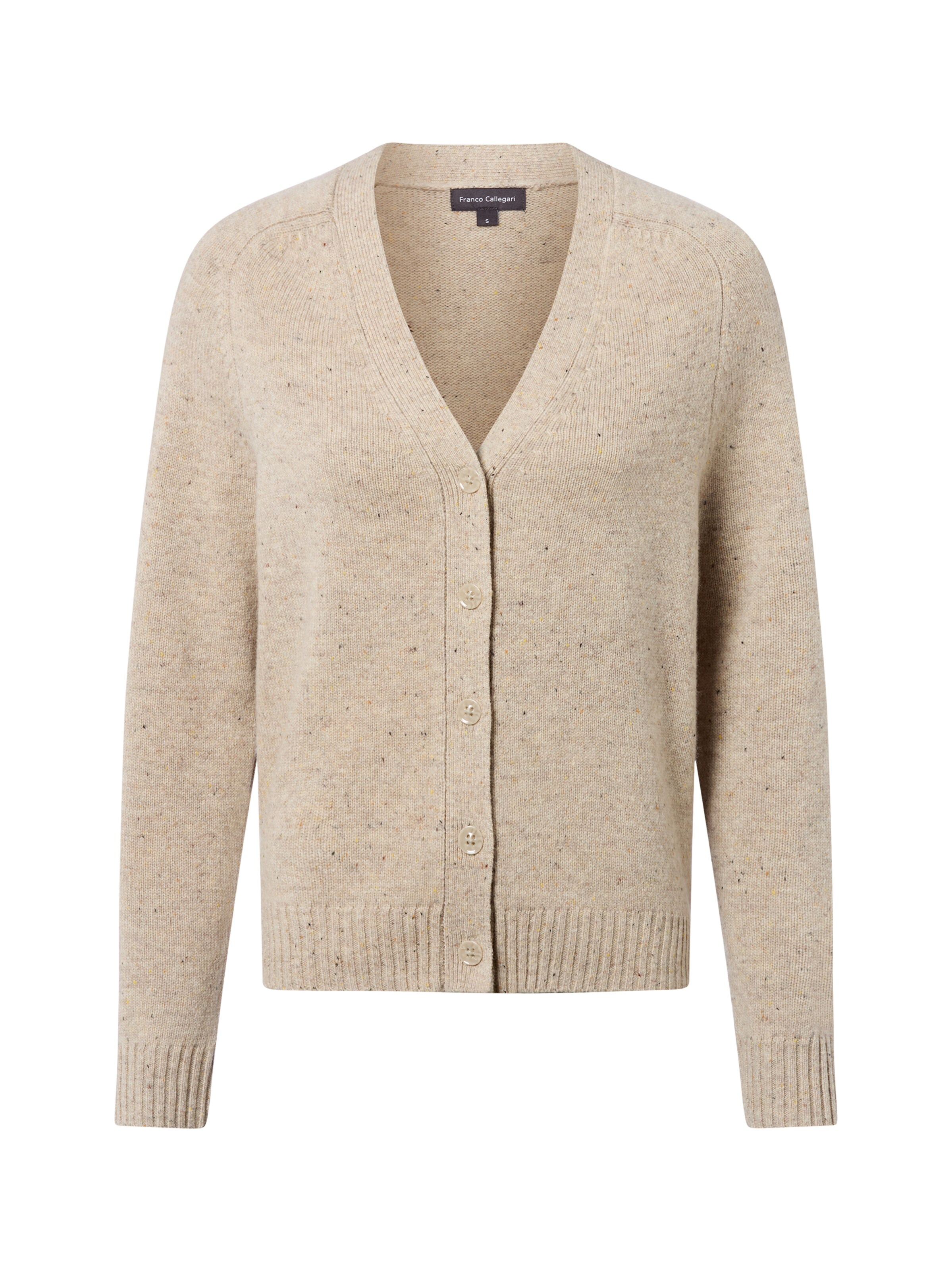 Franco Callegari Gebreid vest in Beige: voorkant