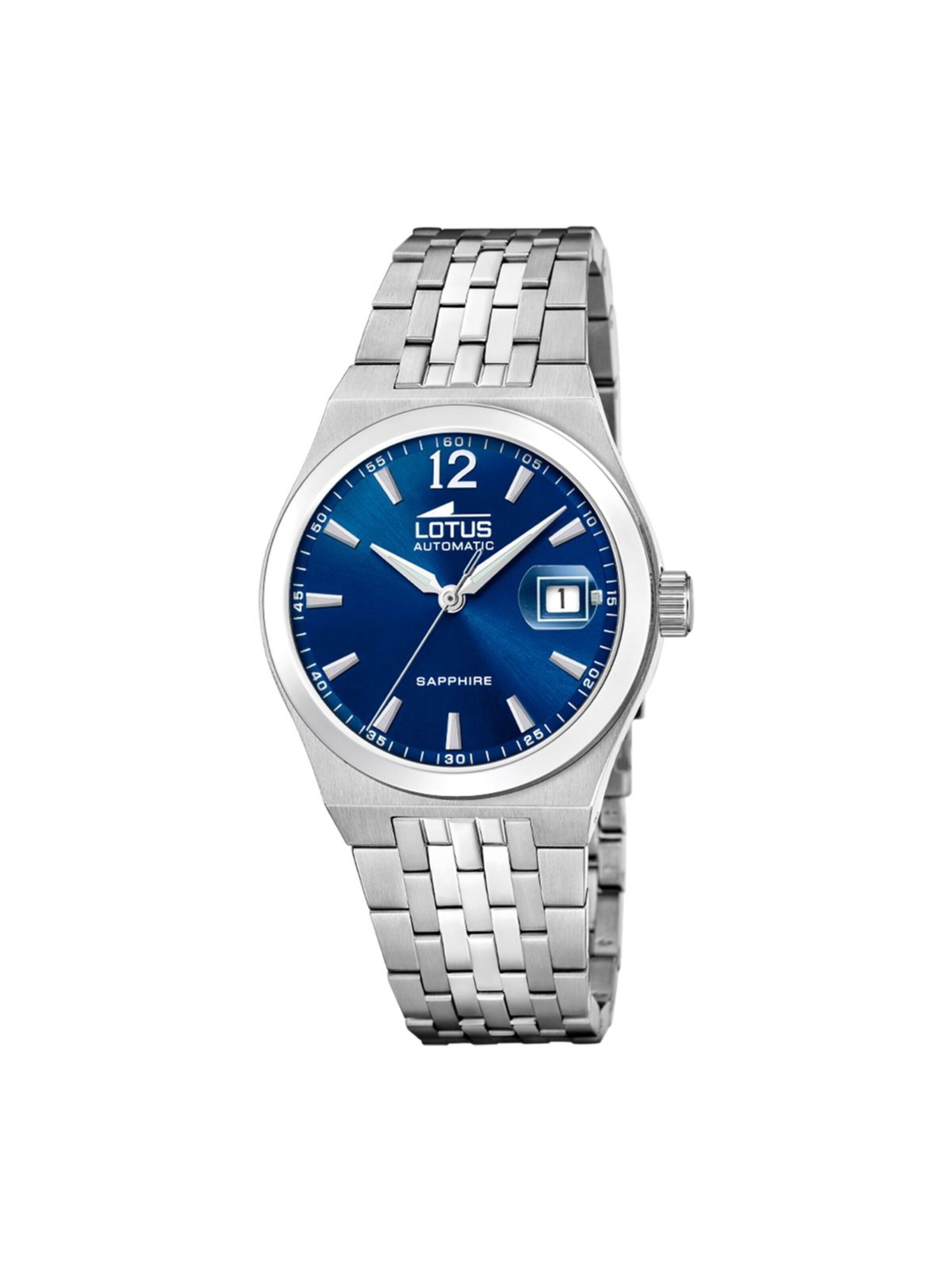 Lotus Analoog horloge in Blauw: voorkant