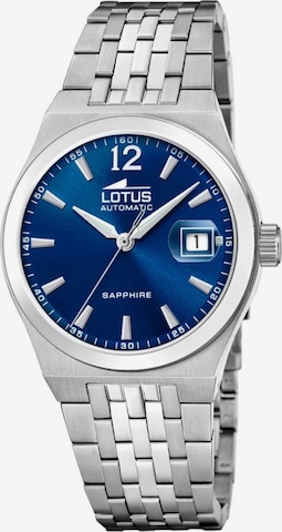 Lotus Analoog horloge in Blauw: voorkant