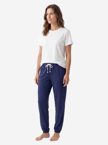 Mey Pyjama 'Solid Love'‌‌‌‌‌‌‌‌ in Blau: Vorderseite