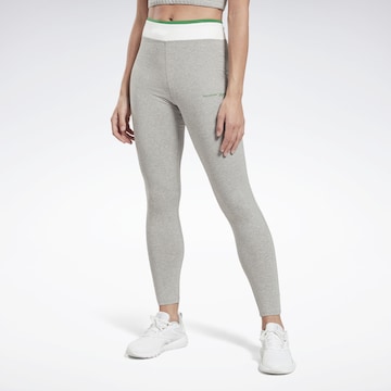 Reebok Skinny Workout Pants in Grey: front