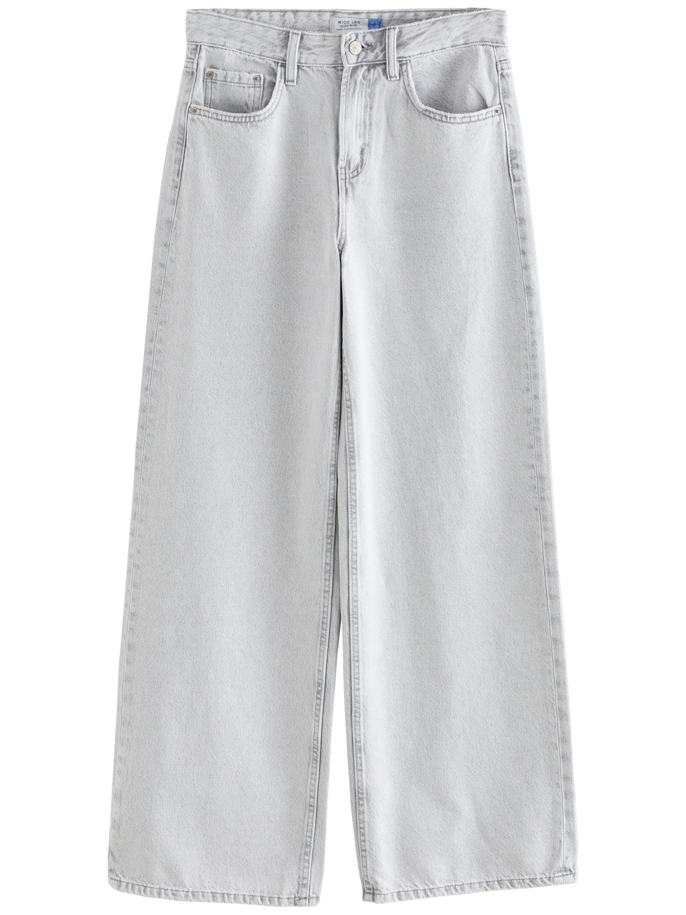 Next Широкий Джинсы в Серый: спереди