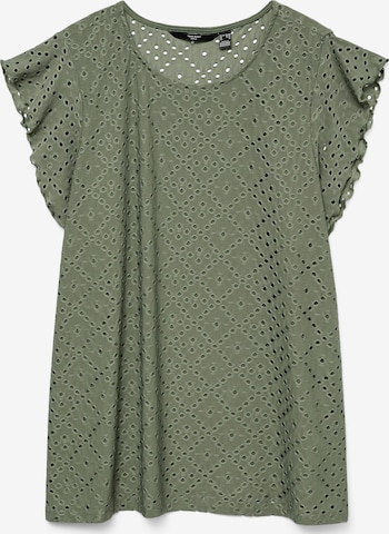 Vero Moda Curve - Camiseta 'VMCTASSA' en verde: frente