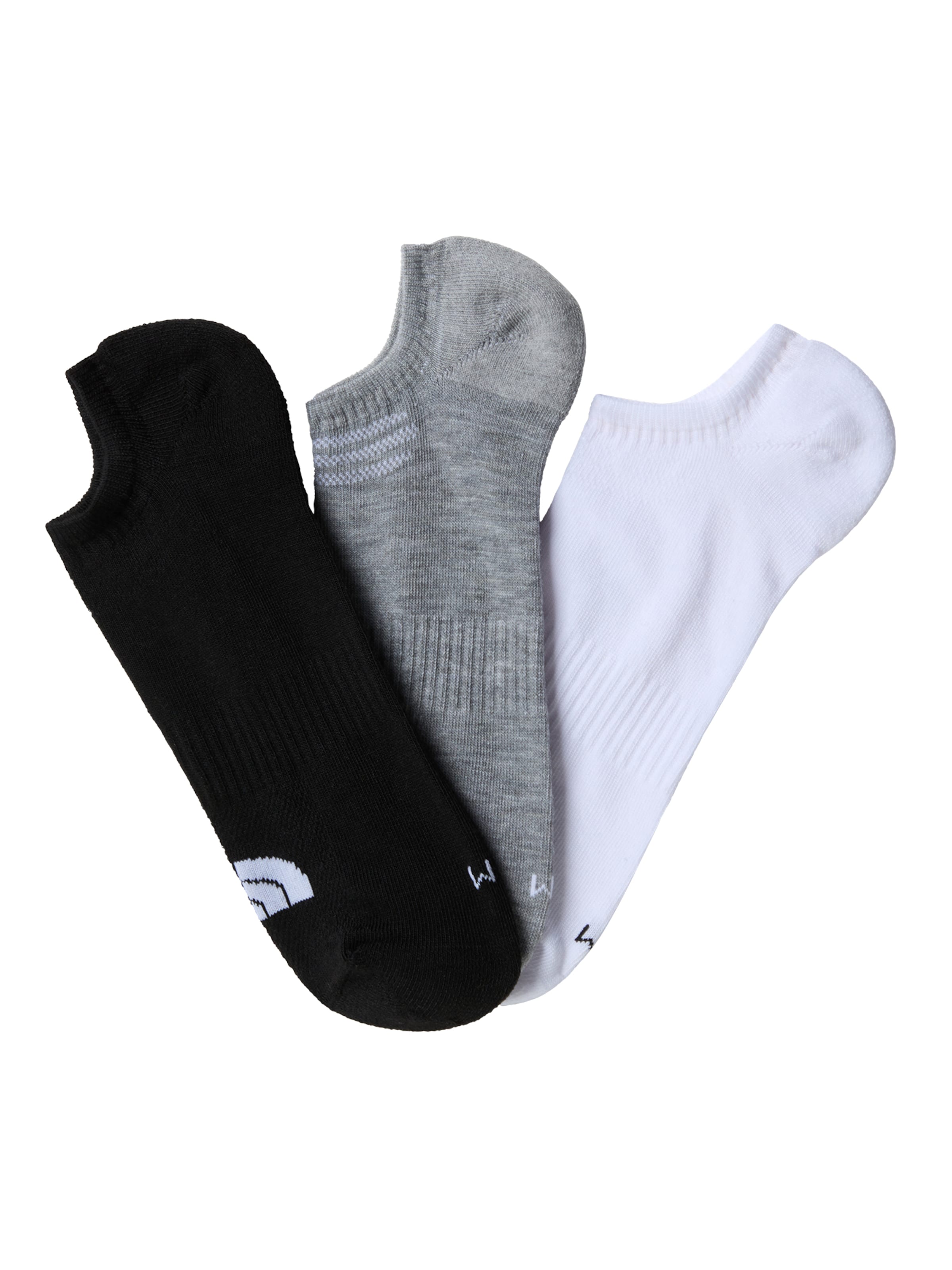 THE NORTH FACE Къси чорапи в сиво: отпред