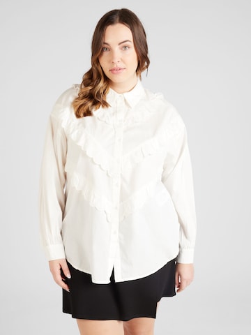 Camicia da donna 'Beate' di Vero Moda Curve in bianco: frontale